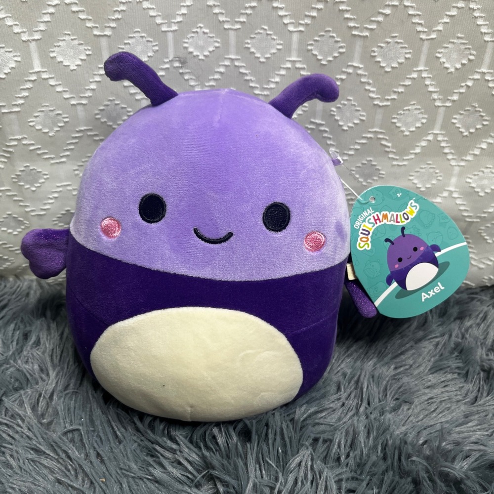 Squishmallows‎ Axel Beetle Plush Purple Bug Stuffed Animal Toy 7 Inch